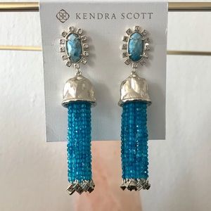 Decker Beaded Tassel Statement Earrings